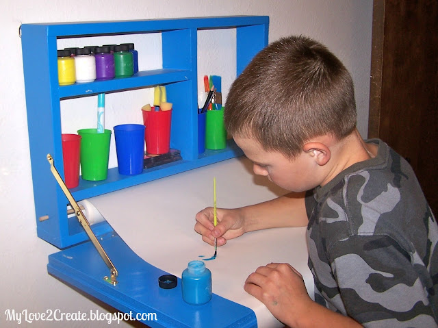 Build a pull down art desk, MyLove2Create