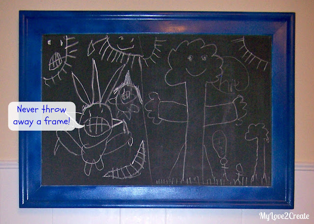 Unwanted Frame into a Chalkboard, MyLove2Create