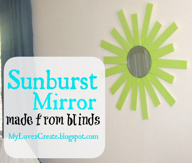 How to make a sunburst mirror from old blinds, MyLove2Create