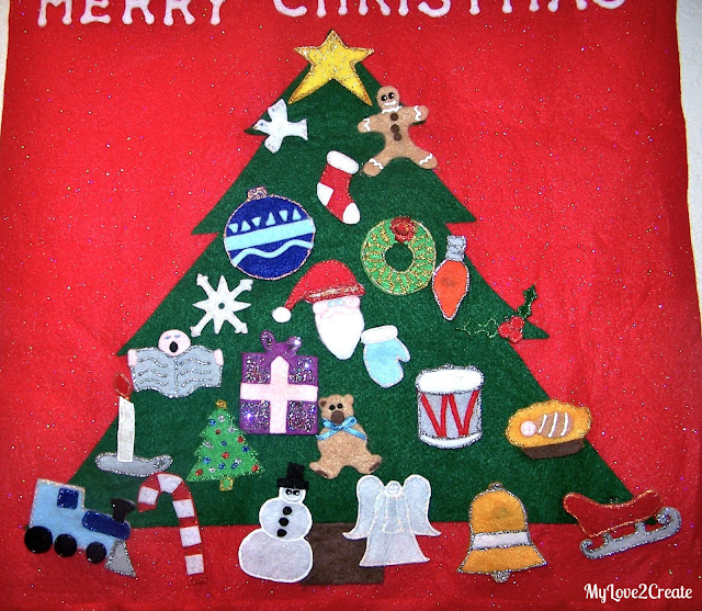 Felt Christmas Tree Advent Calendar, MyLove2Create