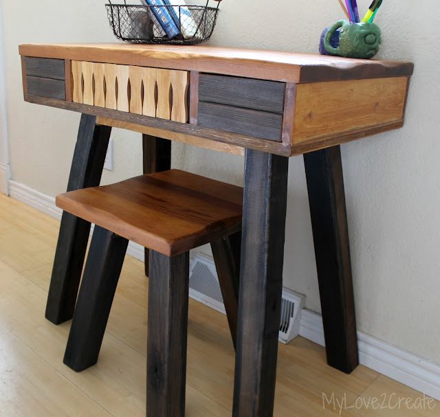 MyLove2Create, I turned an end table into a desk!