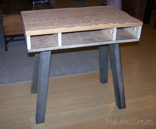 MyLove2Create, I turned an end table into a desk!