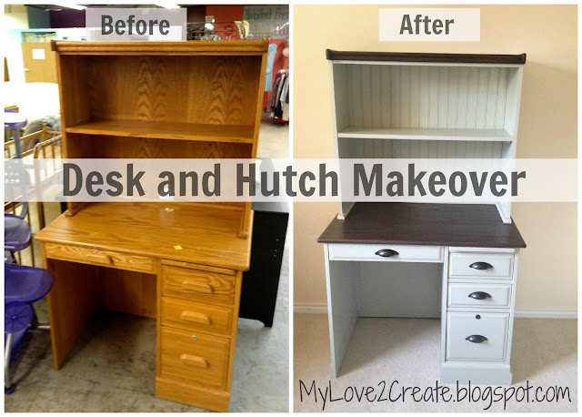 MyLove2Create, Desk and Hutch Makeover