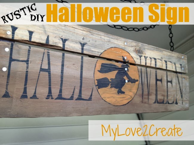 A Rustic DIY Halloween Sign