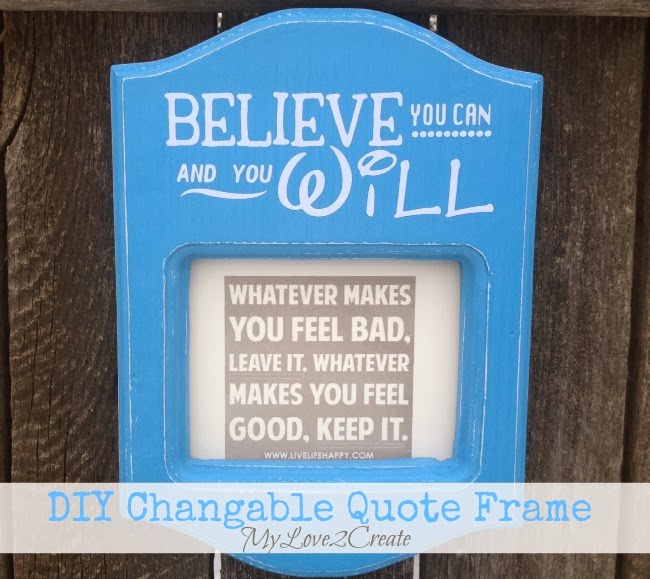 DIY Changeable Quote Frame