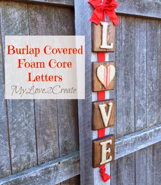 Burlap Covered Foam Core Letters