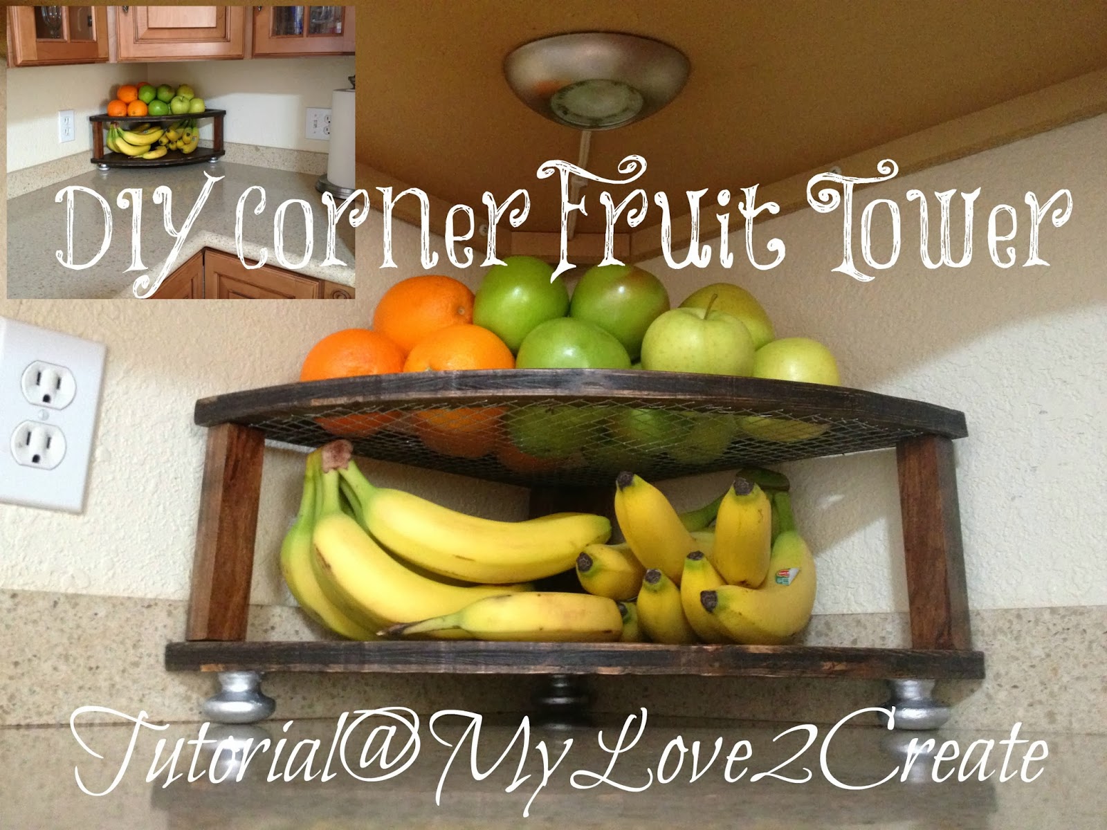 DIY Corner Fruit Tower