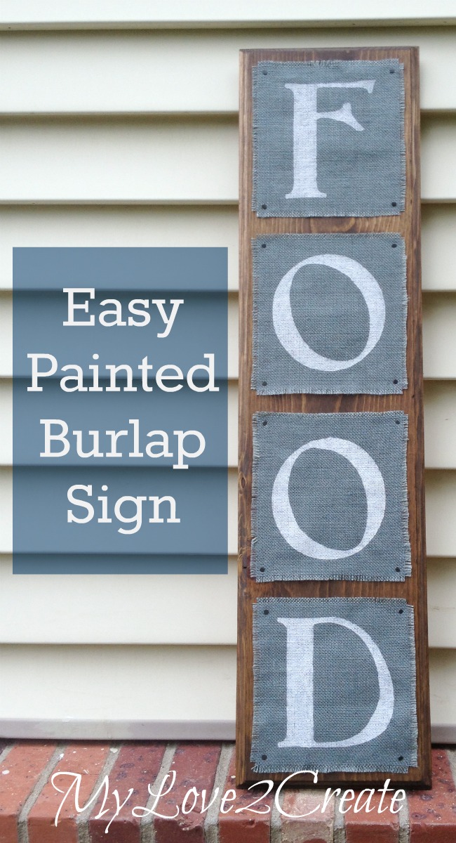 Easy Painted Burlap Sign