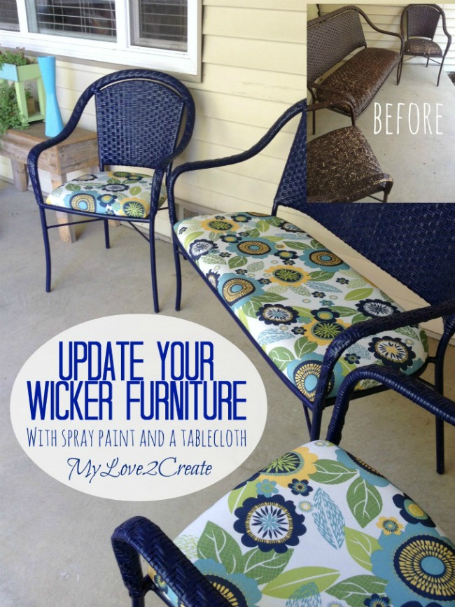 Wicker Furniture Makeover