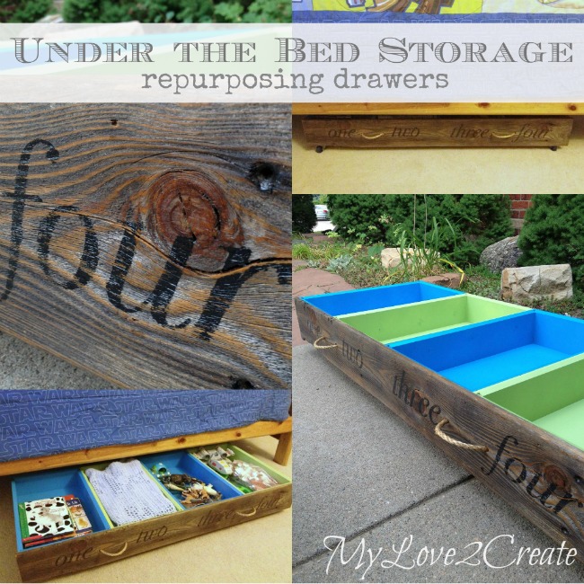 Under the Bed Storage, Repurposing Drawers