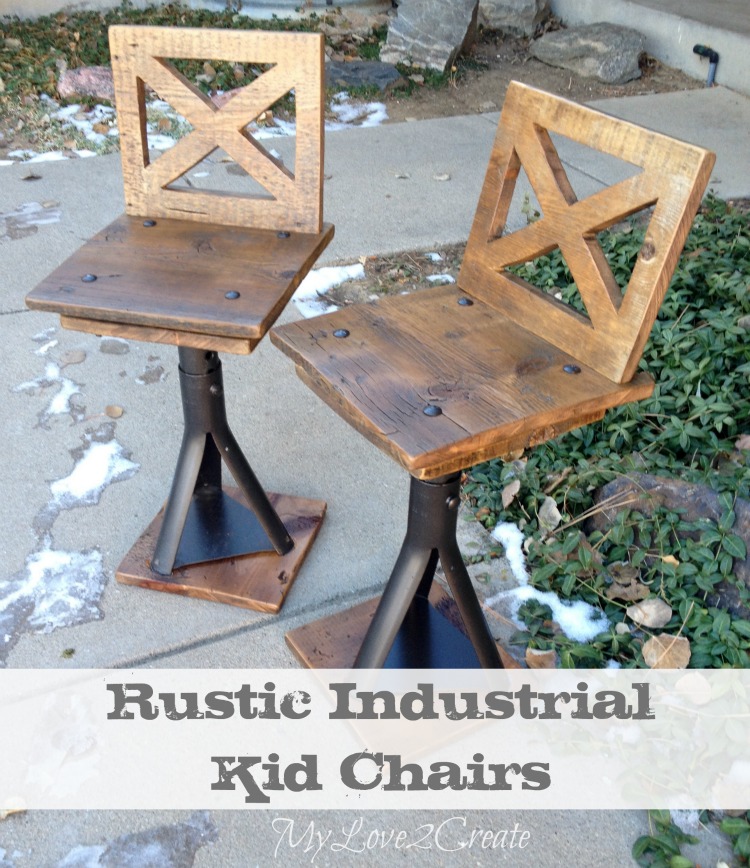 Rustic Industrial Kid Chairs