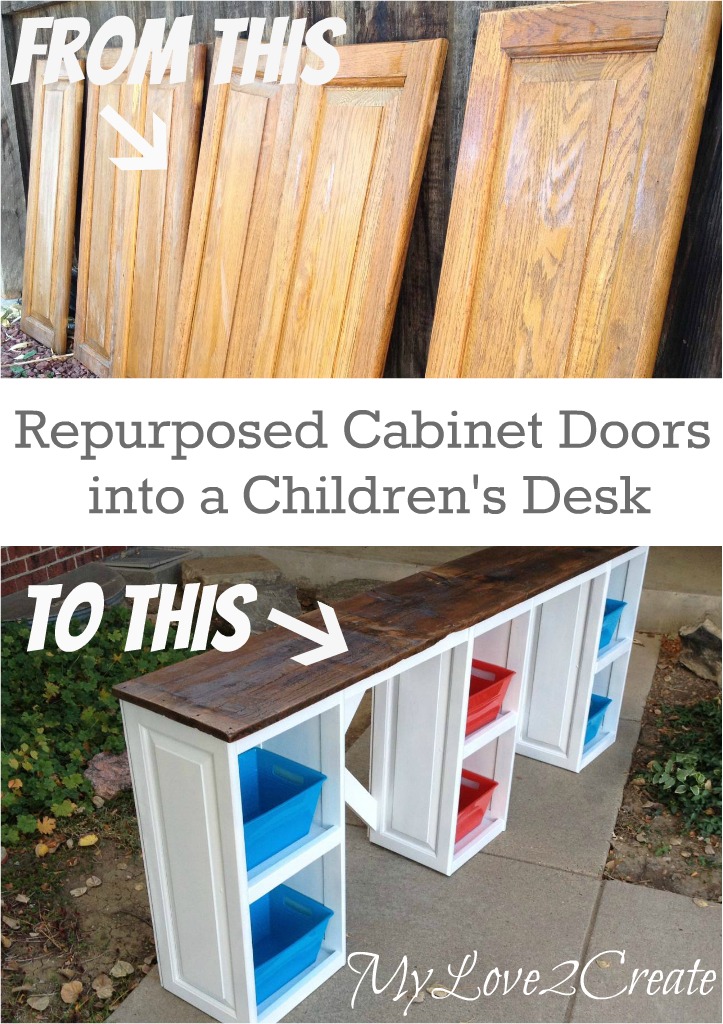 Cabinet Doors into Children’s Desk