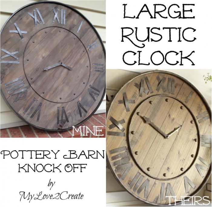 Pottery Barn Knock Off Clock