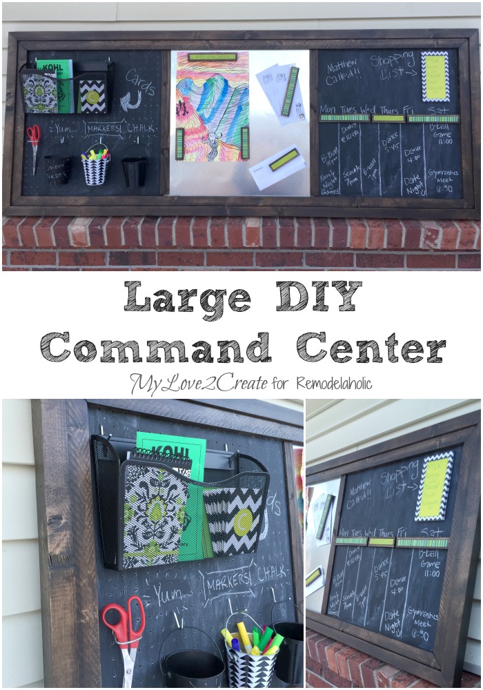 Large DIY Metal Pegboard Command Center