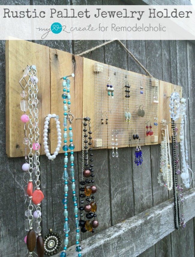 Rustic Pallet Jewelry Holder