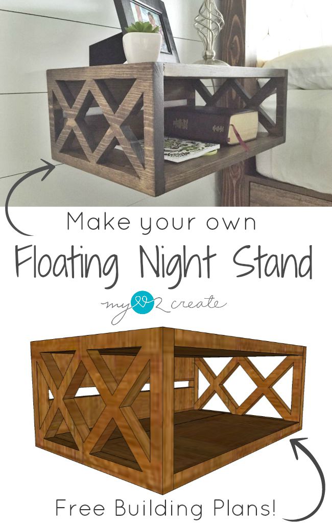 Floating Night Stand Building Plans, and a One Board Challenge!!