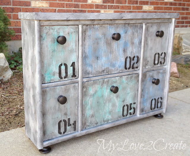 Faux Metal Upcycled Shelf using gorilla wood and super glue