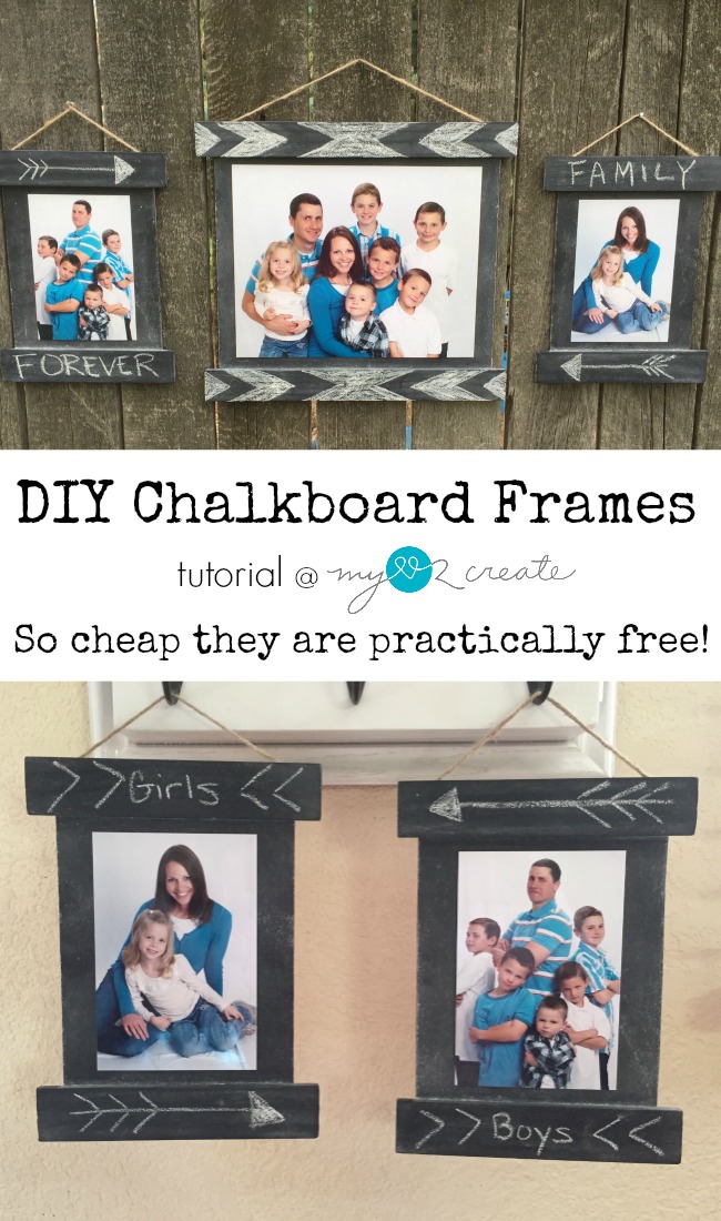 DIY Chalkboard Frames