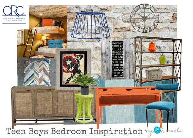 Teen Boys Bedroom Inspiration, One Room Challenge Guest Participant- week 1