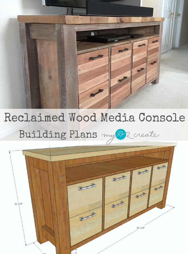 Reclaimed Wood Media Console