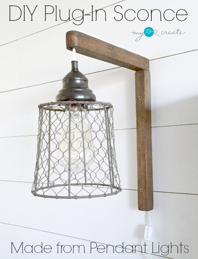 DIY Plug-in Sconces, from pendant lights