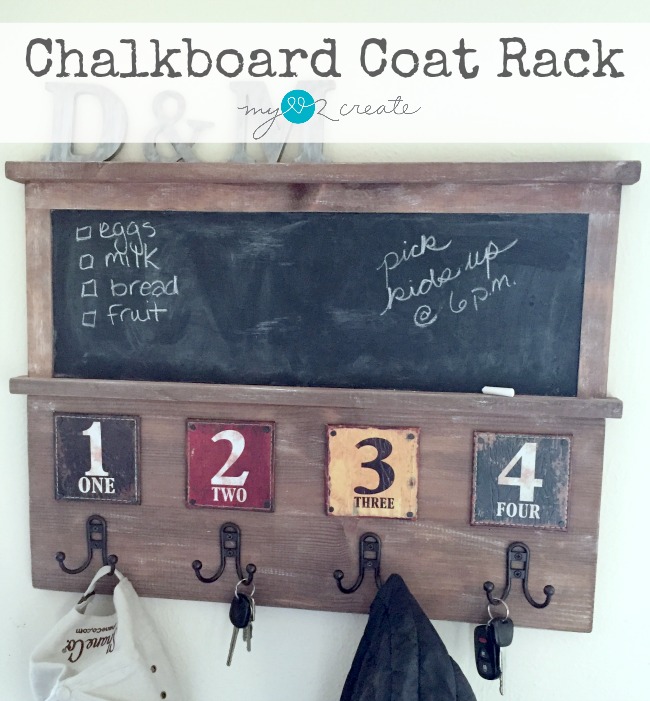 Chalkboard Coat Rack, Styled X3