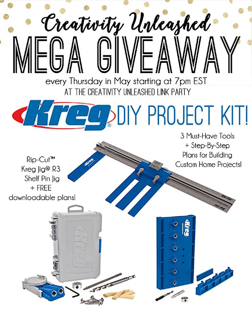 Creativity Unleashed #119 and a DIY Project Kit Giveaway from Kreg!!!