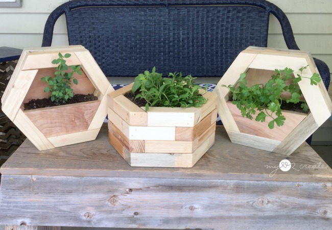 DIY Hexagon Planters