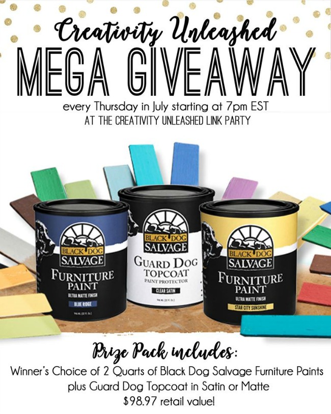 Creativity Unleashed #130 and Black Dog Salvage Paint Giveaway!