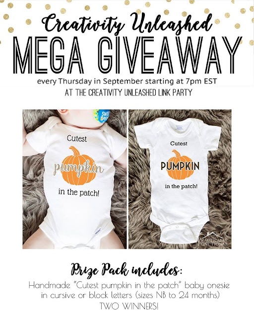 Creativity Unleashed #139 and “Cutest Pumpkin in the Patch” Onesie Giveaway!