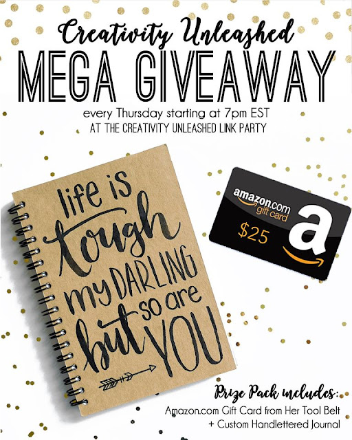 Amazon Gift Card and Custom Handlettered Journal Giveaway and Creativity Unleashed #140!