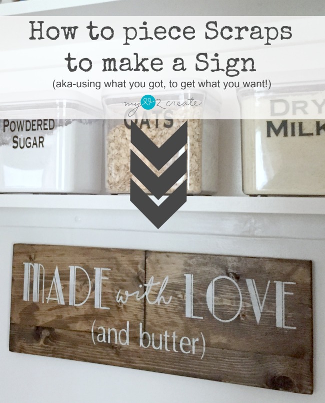 How to piece scraps to make a sign