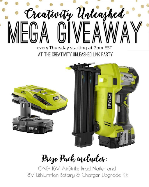 Ryobi Giveaway and Creativity Unleashed #150