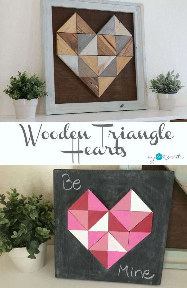 Wooden Triangle Heart