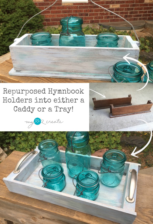 How to make a caddy or tray from old hymnbook holders