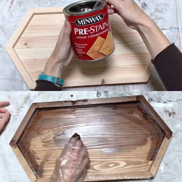 staining hexagon tray