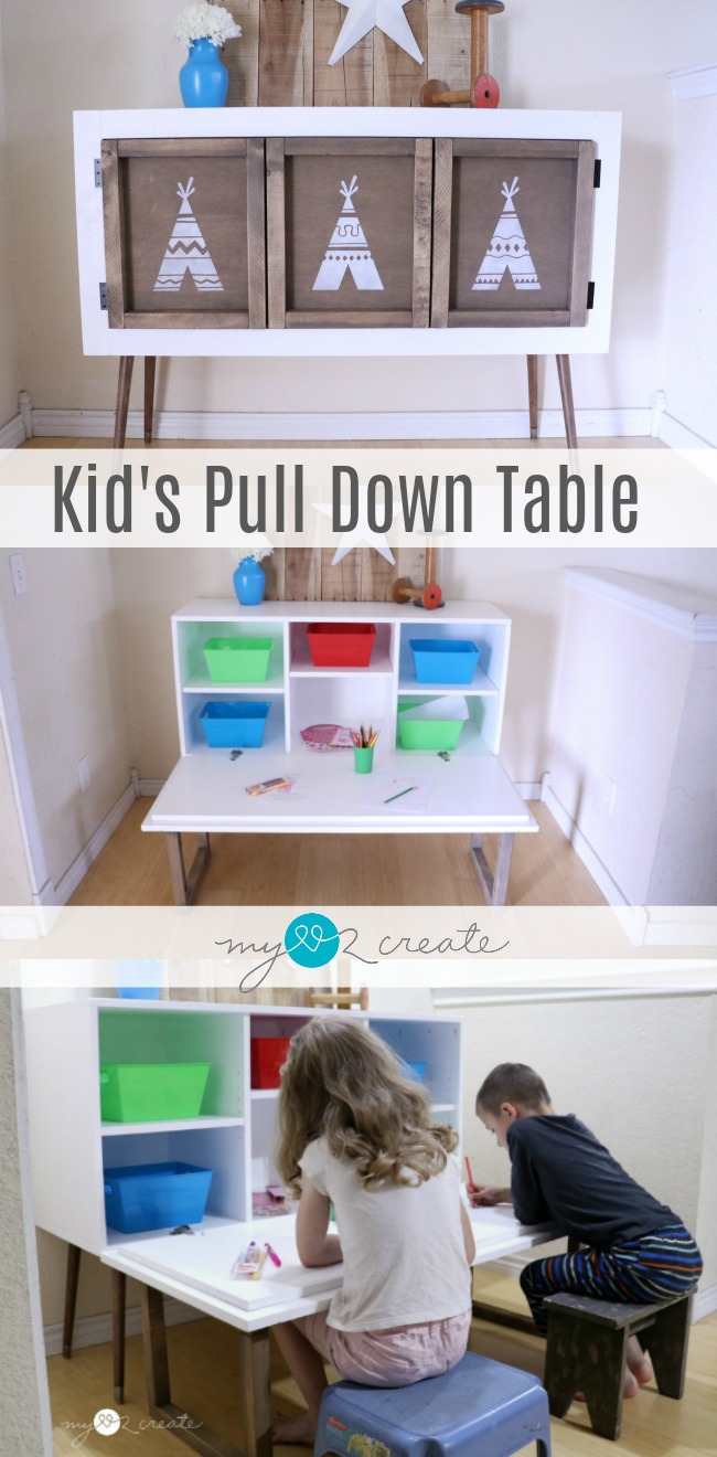 Kids Pull Down Table