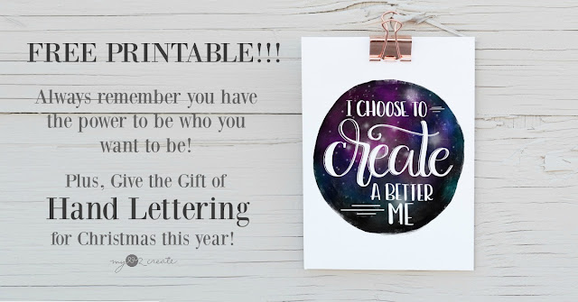 Give the Gift of Hand Lettering and a FREE Printable!!