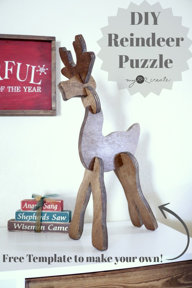 Wooden Reindeer Puzzle