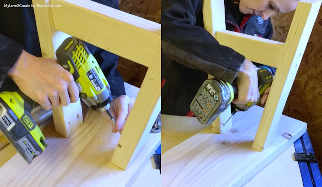 Attach Legs to bench top