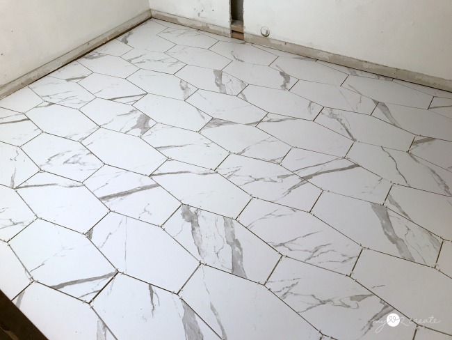 How to tile a cement floor, MyLove2Create