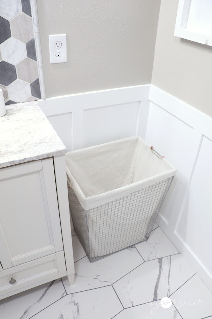 Bathroom/Laundry Room Reveal, One Room Challenge Week 6, MyLove2Create