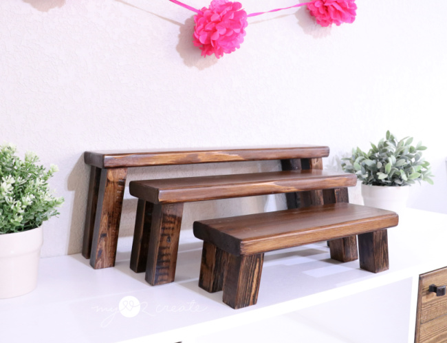 DIY tiered serving trays, MyLove2Create