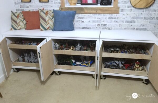 Lego or Craft Table with Storage and Top Extension Building Plans - Image 6