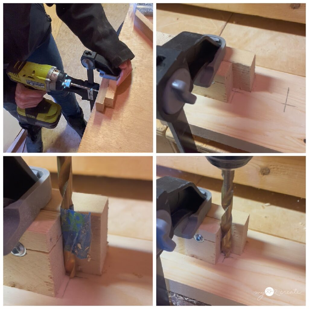 jig for drilling square holes for dowels