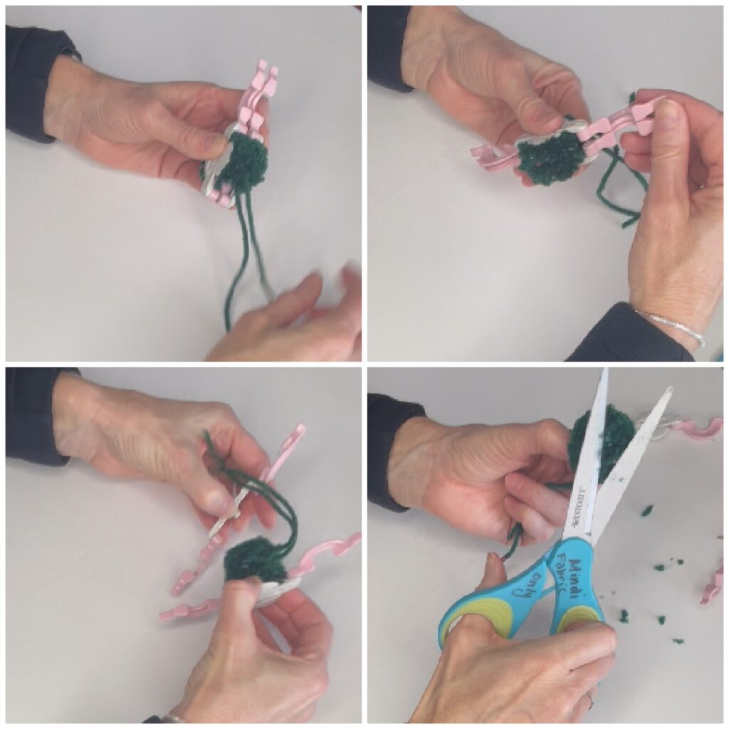 How to make a pom pom with a pom pom maker, MyLove2Create